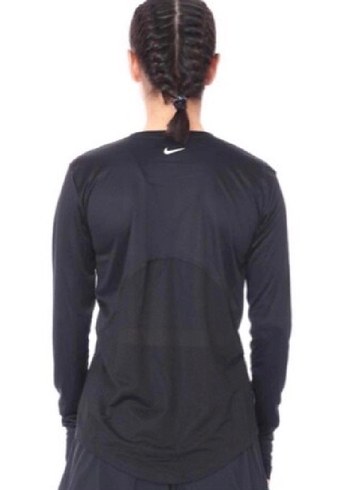 Nike Siyah Uzun Kollu Spor Tişört - Görsel 2