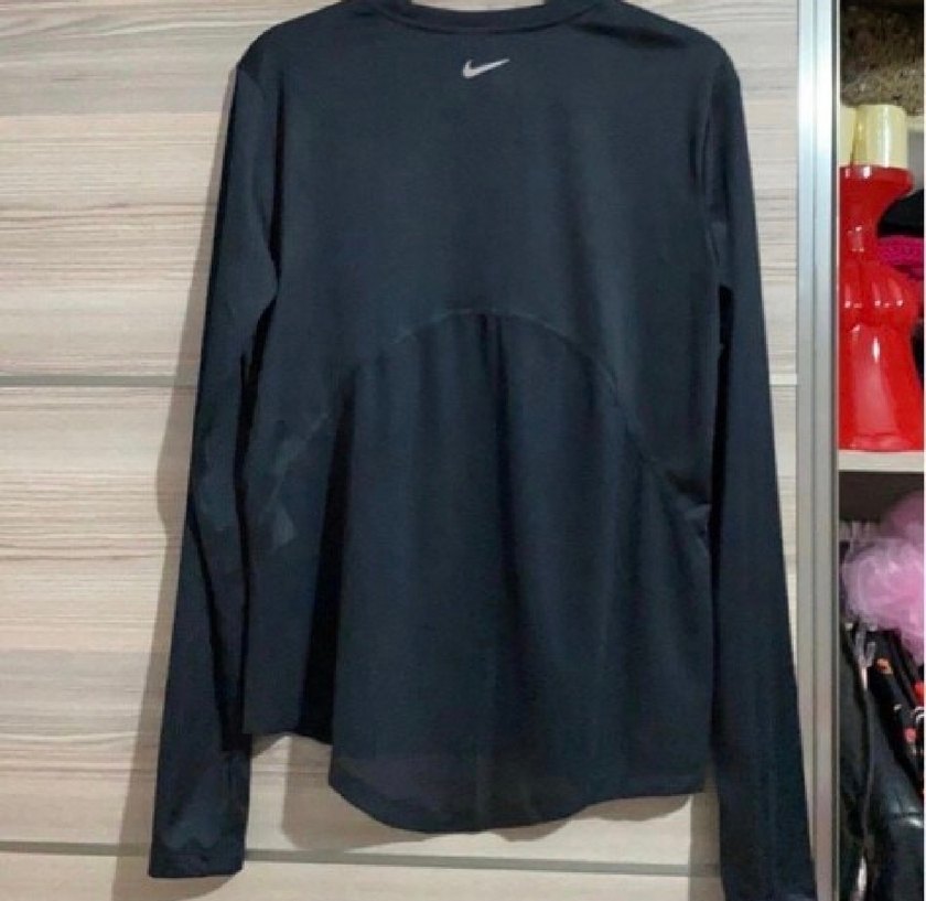 Nike Siyah Uzun Kollu Spor Tişört - Görsel 4