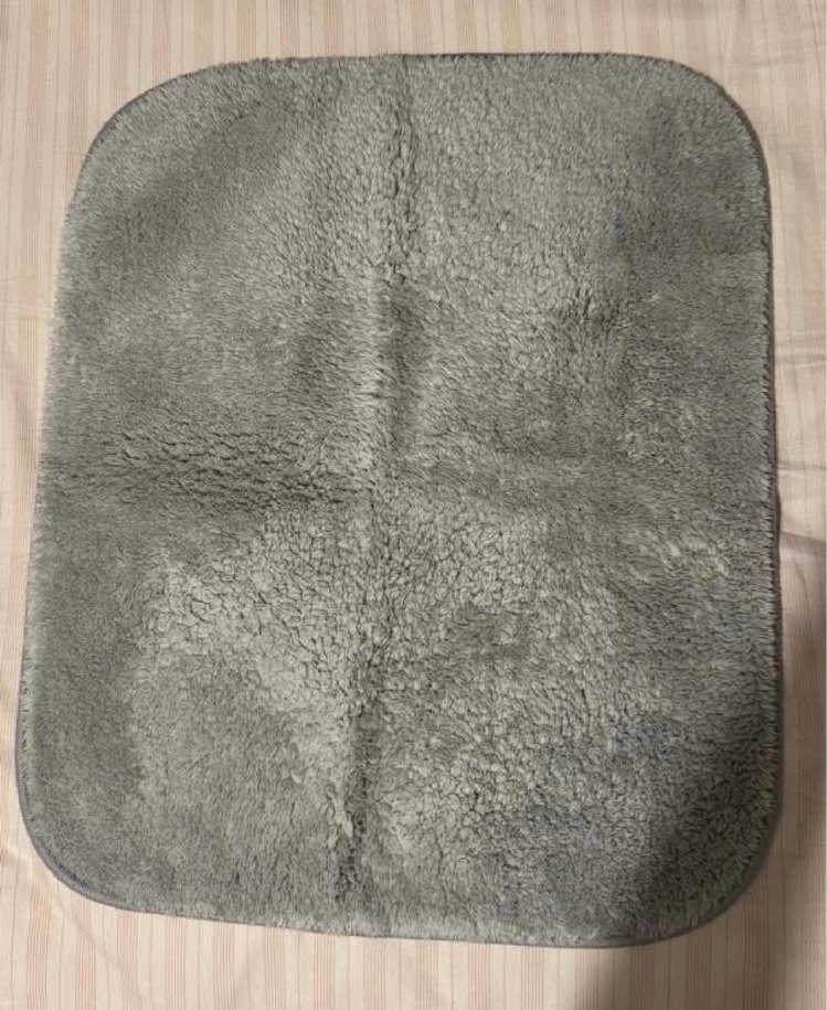 Gri Modern Düz Dokulu Banyo Paspası - Görsel 4