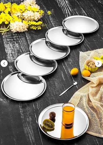 Parlak Beyaz Modern Tabak - Görsel 5