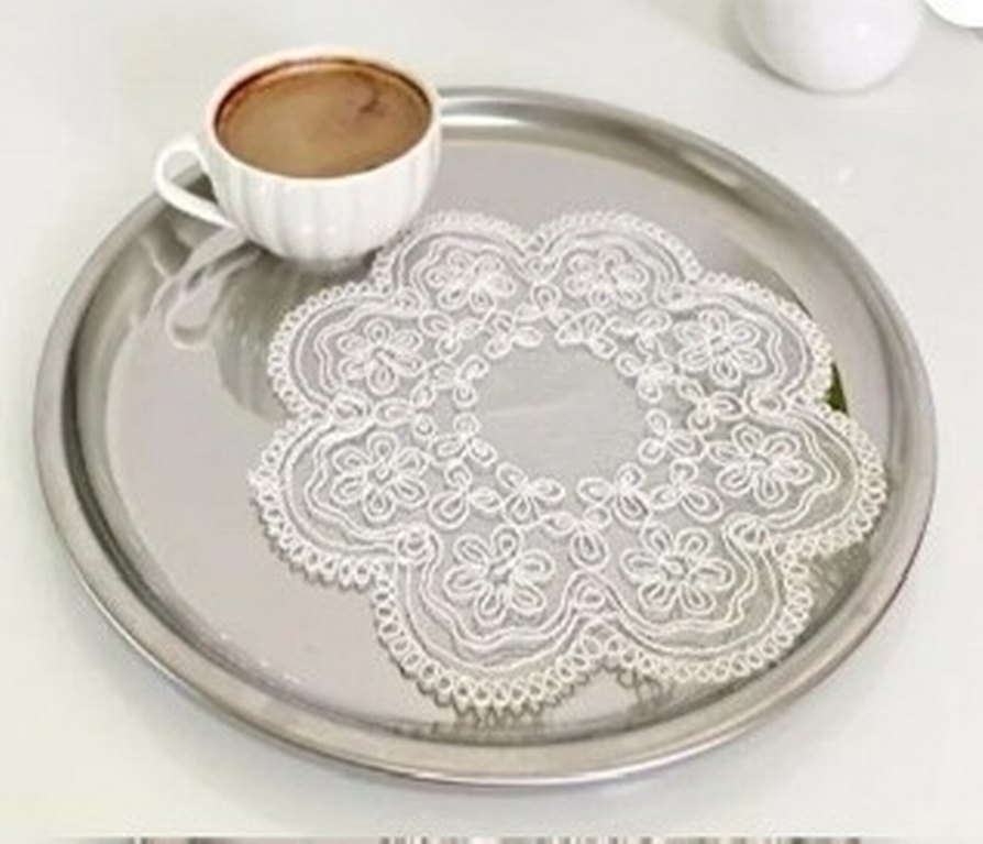 Parlak Beyaz Modern Tabak - Görsel 4