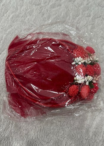 Kırmızı Dantel Bohem Gelinlik Aksesuarı kına malzemeleri - Görsel 2