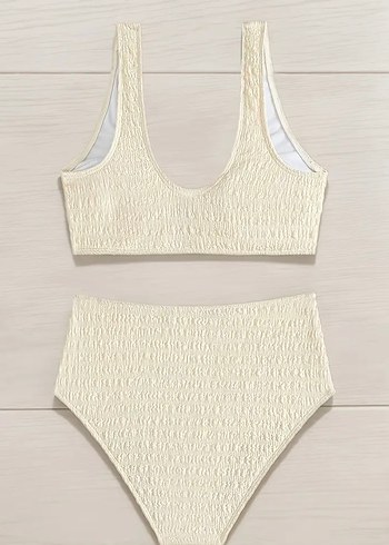 Beyaz Mini Bohem Bikini Takımı - Görsel 3