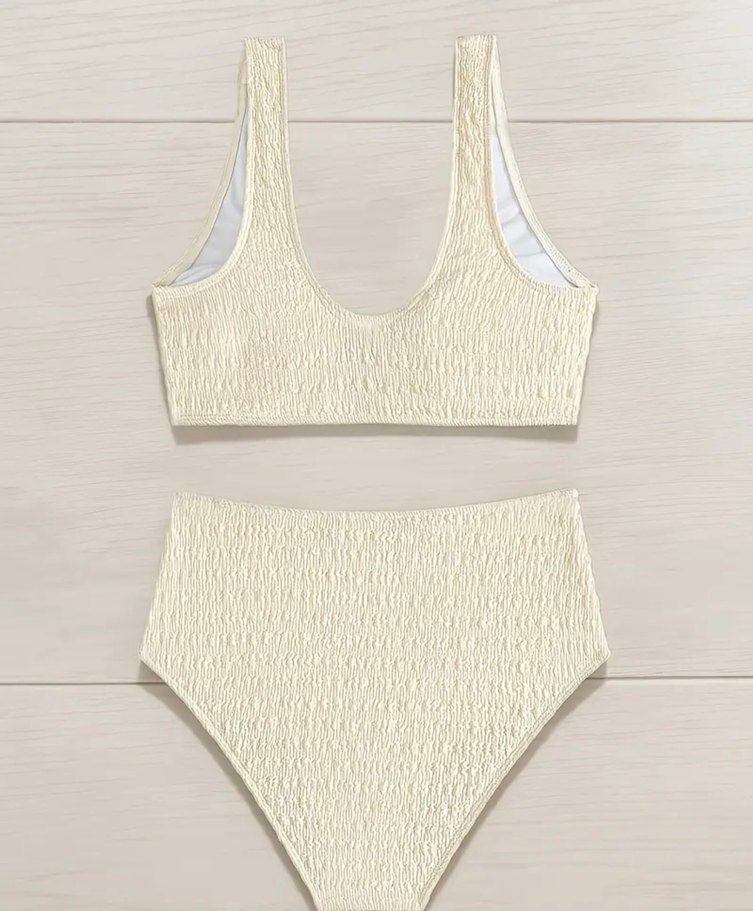 Beyaz Mini Bohem Bikini Takımı - Görsel 3