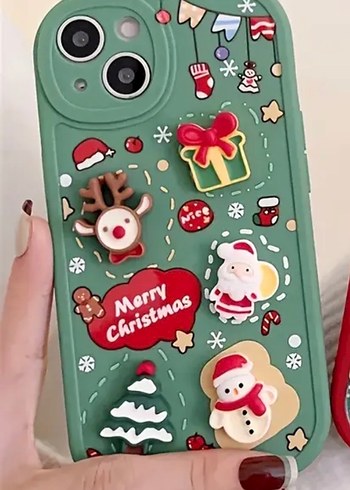 Renkli Noel Temalı Boncuklu Telefon Kılıfı ıphone 15 pro max - Görsel 2
