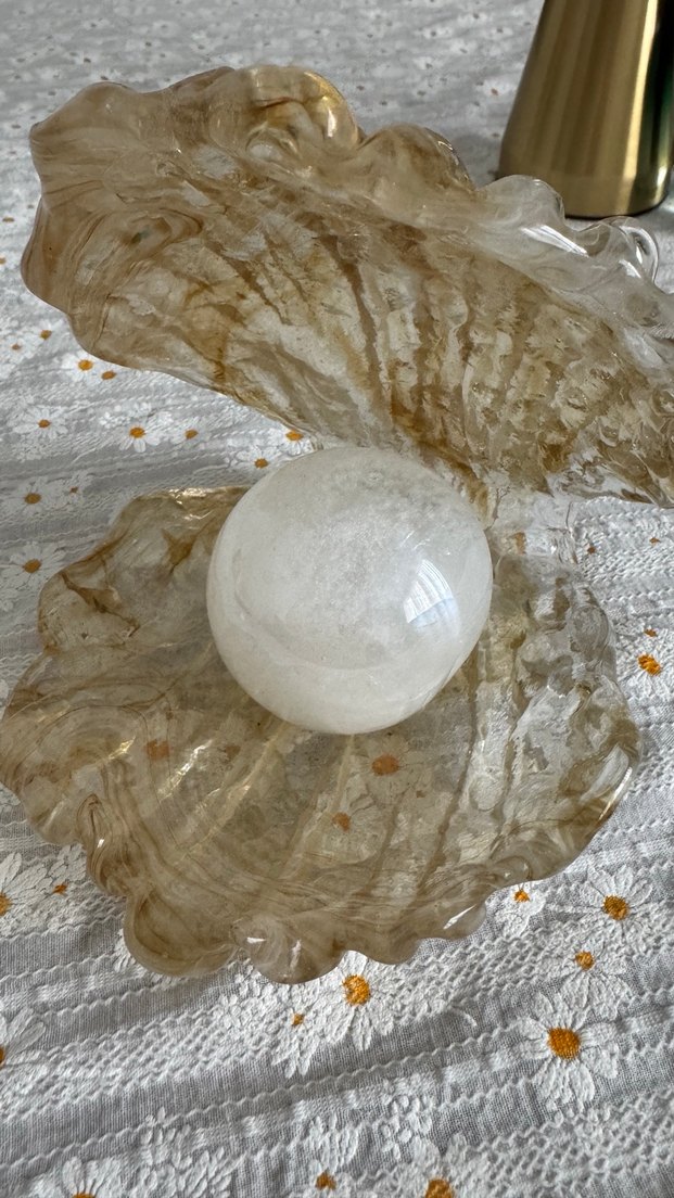 Beyaz Küreli Dekoratif Deniz Kabuğu İncili - Görsel 3