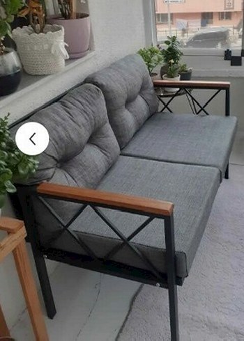 Gri Modern Balkon Koltuğu - Görsel 3