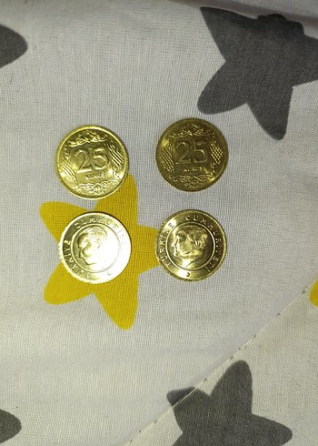 2023 basım temiz koleksiyonluk altın renginde 25 kuruş - Görsel 2