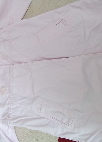 Kız Çocuk Pembe Düğmeli Yağmurluk - Görsel 4