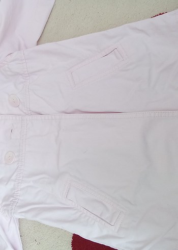 Kız Çocuk Pembe Düğmeli Yağmurluk - Görsel 3