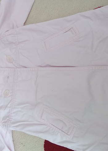 Kız Çocuk Pembe Düğmeli Yağmurluk - Görsel 2