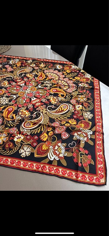  Beden turuncu Renk Hermes twill eşarp