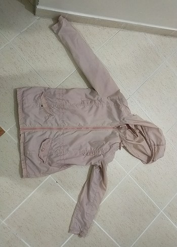 Kadın Pembe, Fermuarlı İnce Yağmurluk. Az kullanılmıştır. - Görsel 2