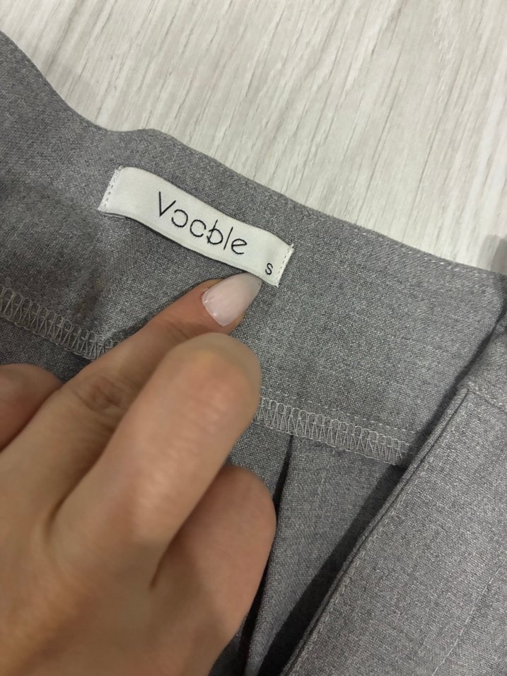 Gri Çizgili Kadın Pamuk palazzo Pantolon - Görsel 4