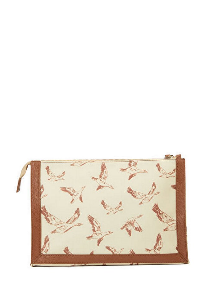 Beymen Bej Deri Desenli Kadın Portföy Çanta - Görsel 4