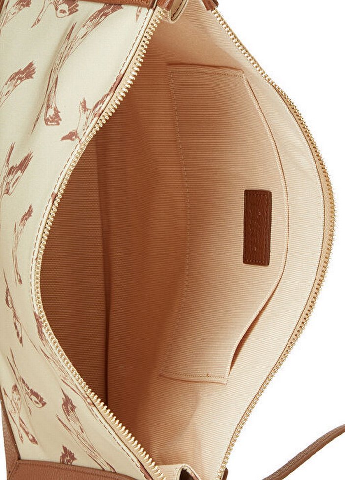 Beymen Bej Deri Desenli Kadın Portföy Çanta - Görsel 5