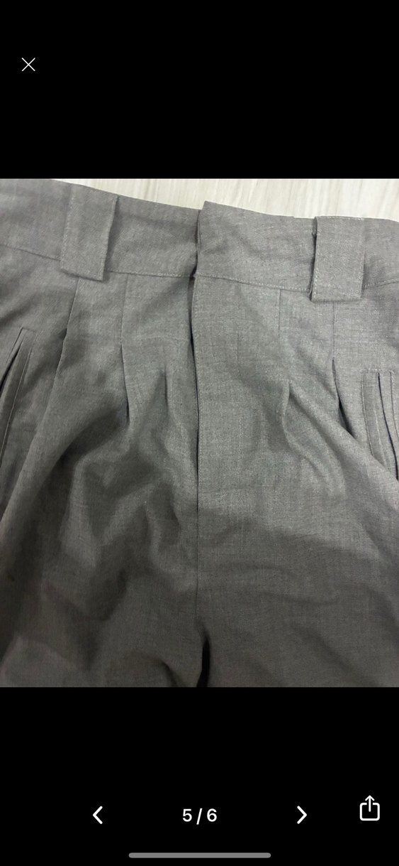 Vocble palazzo Gri Pilili Kadın Kumaş Pantolon - Görsel 4