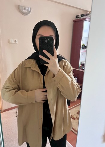 Camel Renkli Kadın gömlek