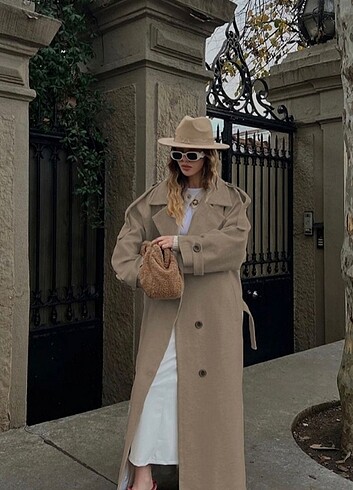 Diğer Oversize kaban bej rengi