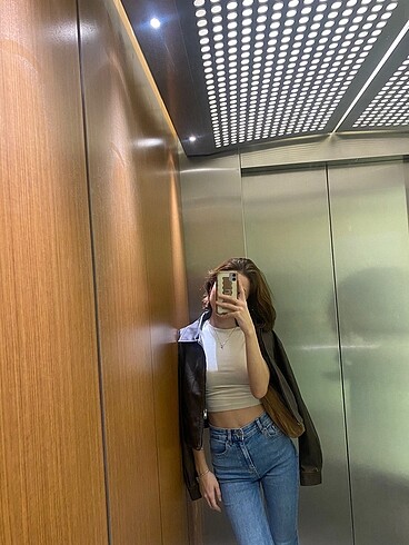PULL AND BEAR deri ceket(mont)