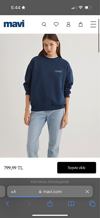 mavi sweatshirt