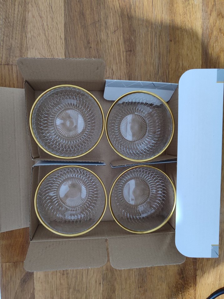 Colorina 4'lü Altın Sosluk Kase Seti ve Kupa - Görsel 2