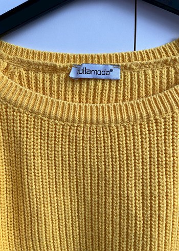 Sarı Triko Kadın Kazak - Görsel 3