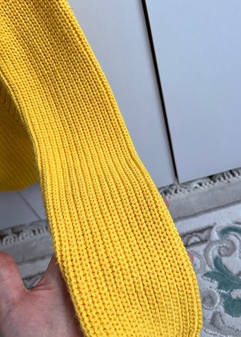 Sarı Triko Kadın Kazak - Görsel 2