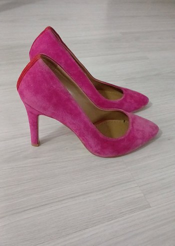 Pembe Süet Stiletto Kadın Ayakkabı