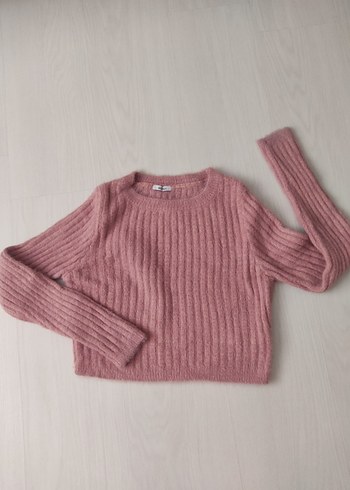 Pembe Kadın Uzun Kollu Kazak