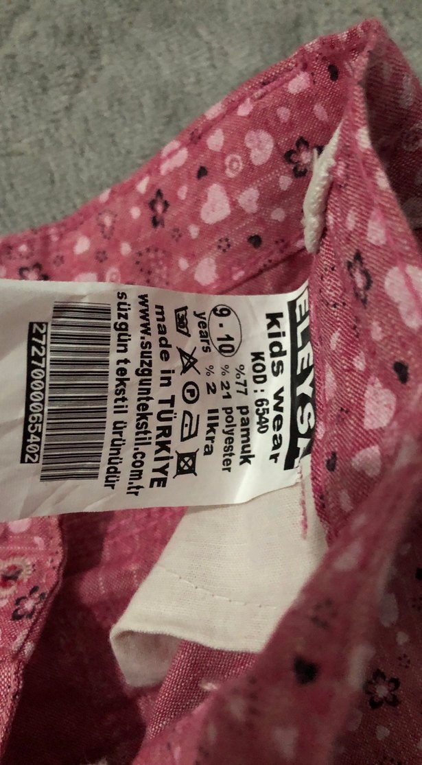 Düğmeli Pembe Kız Çocuk Etek - Görsel 4