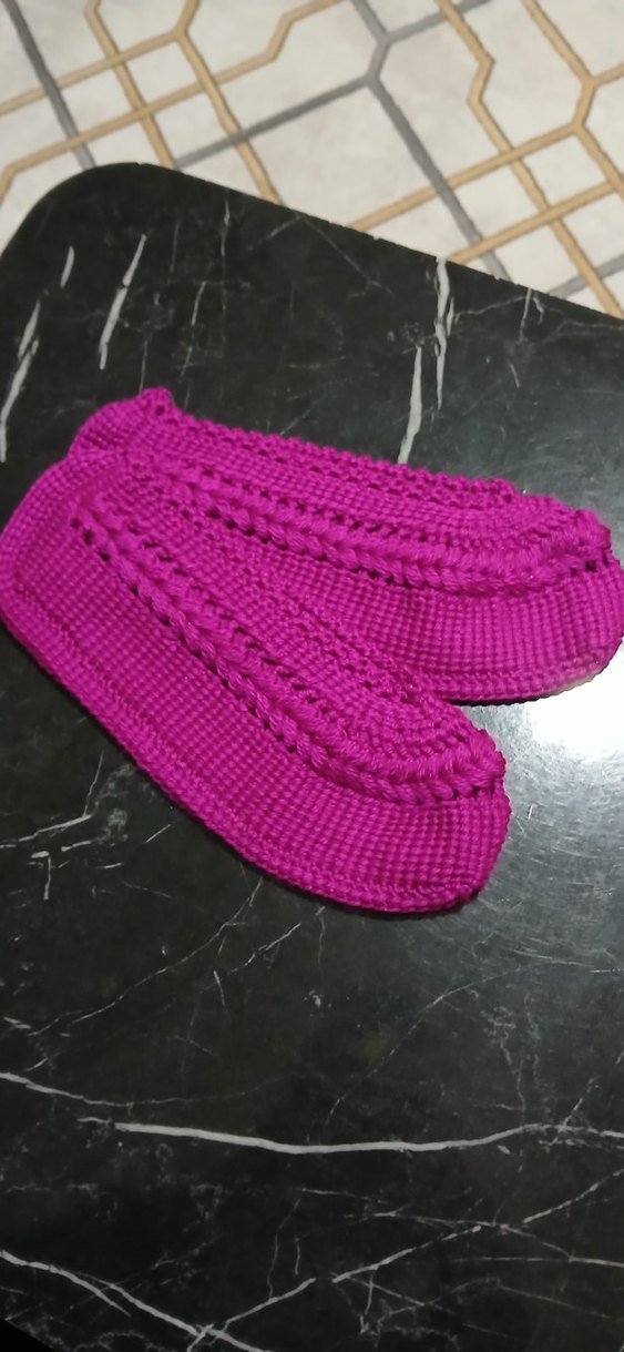 Mor Örgü Kadın patik - Görsel 2