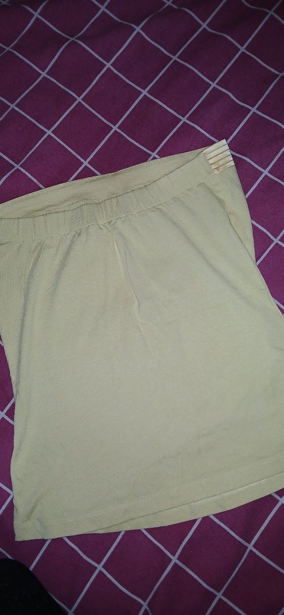 sarı straples bluz - Görsel 3