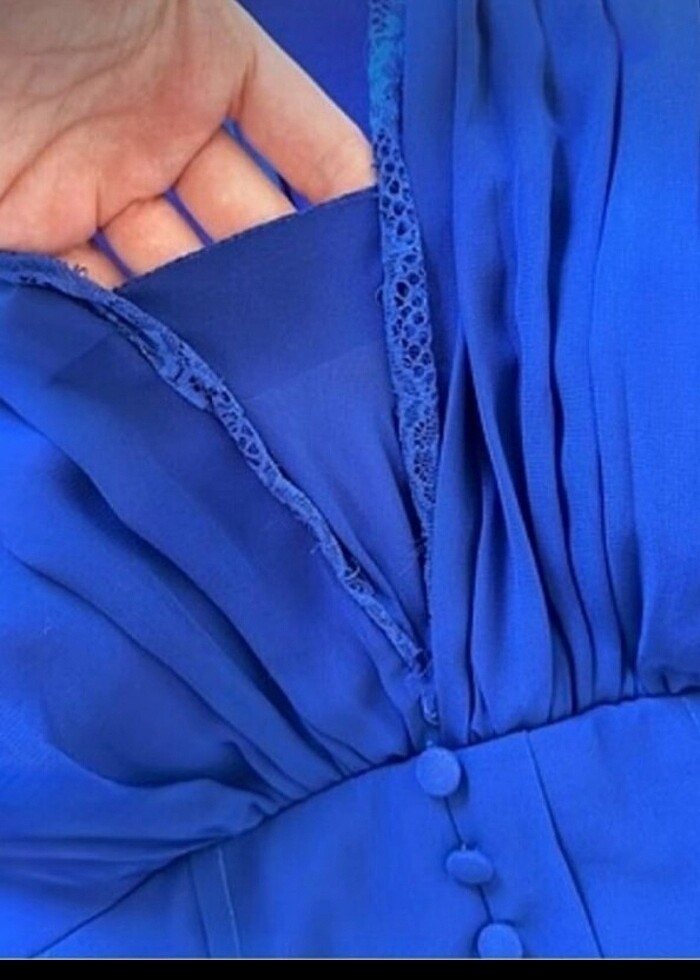 Mavi arya abiye - Görsel 3