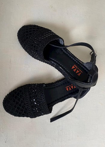 Kadın Siyah Nakışlı Boncuklu Platform Espadril - Görsel 5