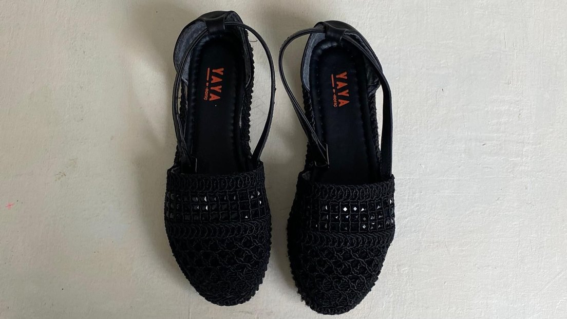 Kadın Siyah Nakışlı Boncuklu Platform Espadril - Görsel 2