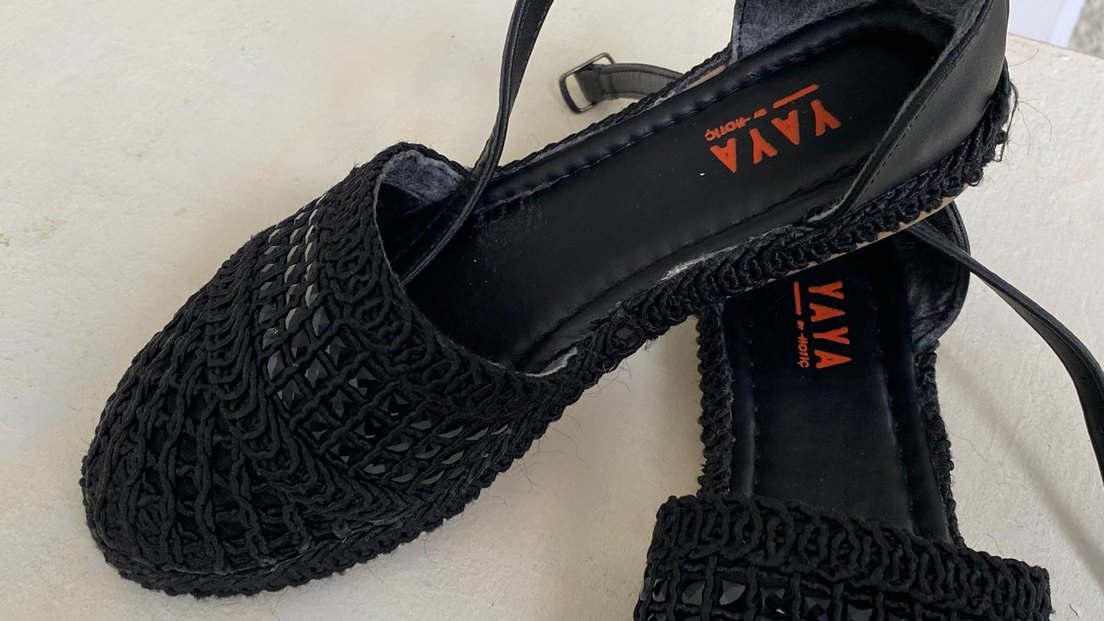 Kadın Siyah Nakışlı Boncuklu Platform Espadril - Görsel 4