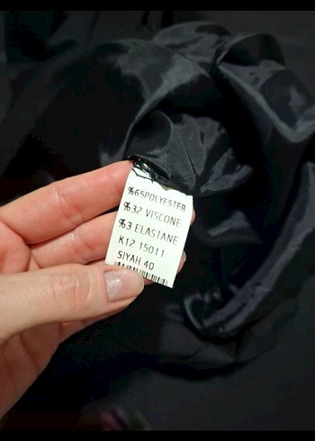 Siyah Midi Drapeli Elbise - Görsel 8