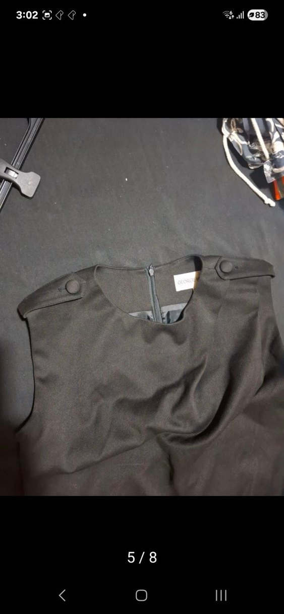 Siyah Midi Drapeli Elbise - Görsel 5