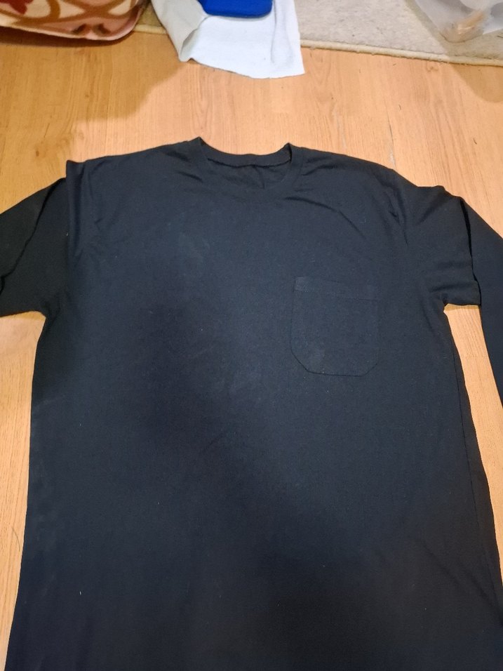 Siyah Erkek Uzun Kollu Basic Tişört - Görsel 2