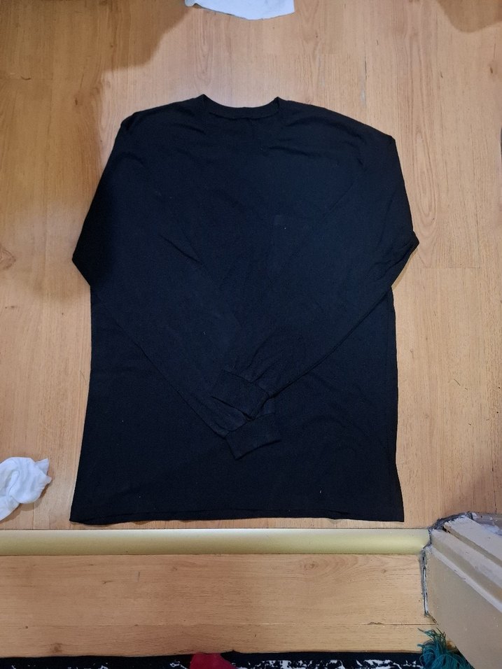 Siyah Erkek Uzun Kollu Basic Tişört - Görsel 3