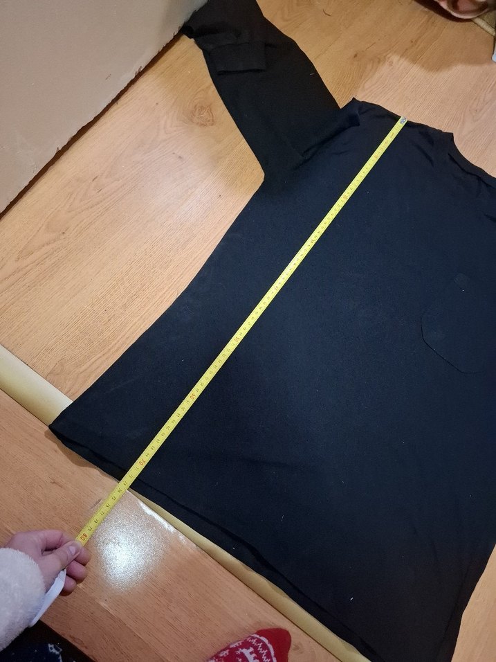 Siyah Erkek Uzun Kollu Basic Tişört - Görsel 5