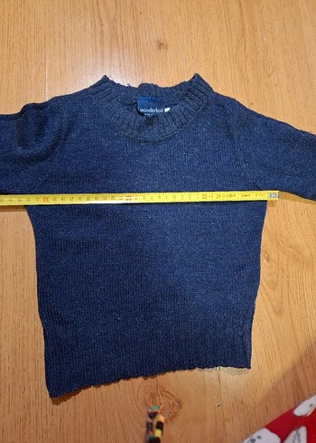 Erkek Çocuk Mavi Yün Kazak - Görsel 4