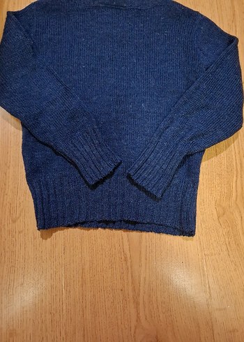 Erkek Çocuk Mavi Yün Kazak - Görsel 7