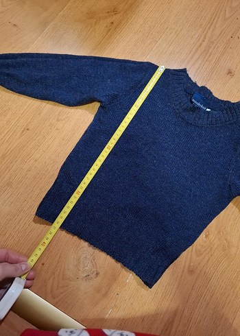 Erkek Çocuk Mavi Yün Kazak - Görsel 3