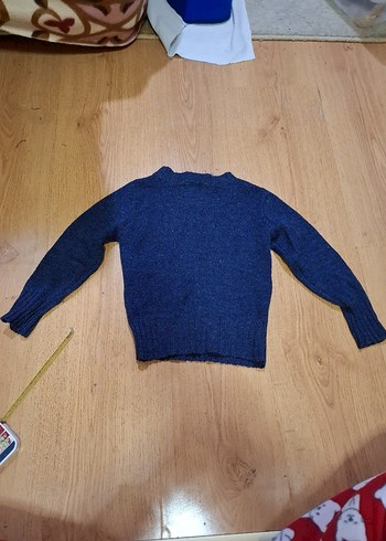 Erkek Çocuk Mavi Yün Kazak - Görsel 6