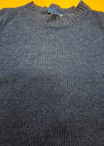 Erkek Çocuk Mavi Yün Kazak - Görsel 2