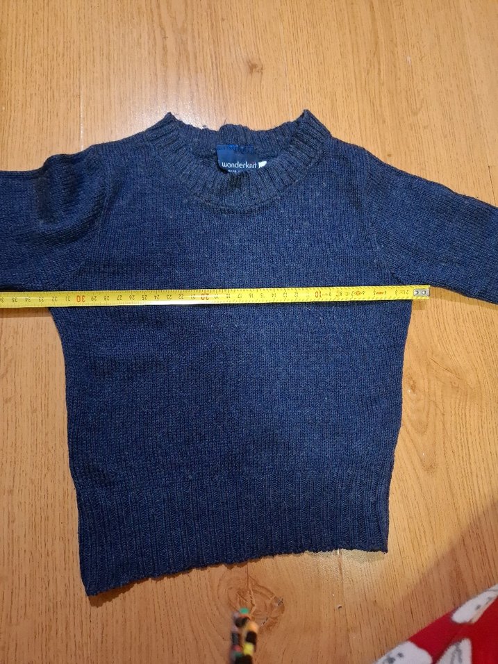 Erkek Çocuk Mavi Yün Kazak - Görsel 4