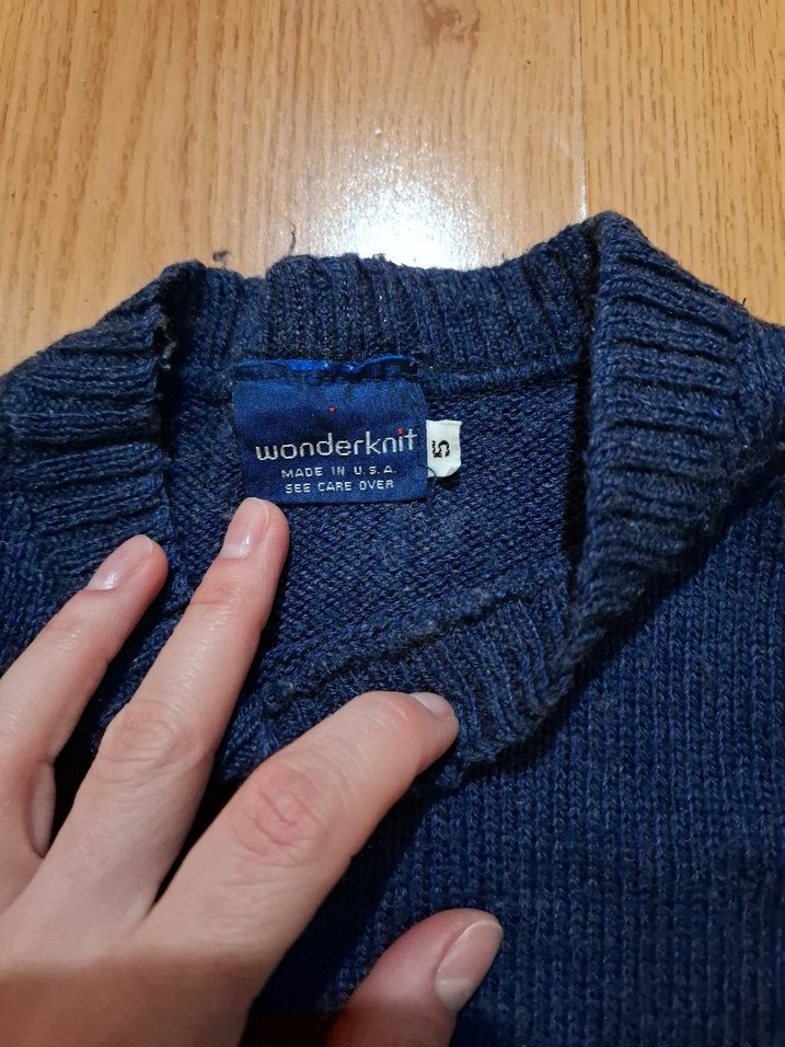 Erkek Çocuk Mavi Yün Kazak - Görsel 5