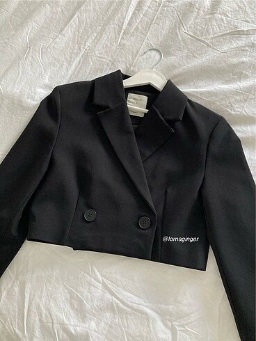 Quzu crop blazer ceket